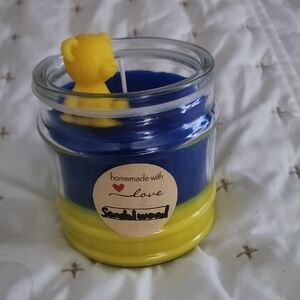 Blue and Yellow Scented Candle